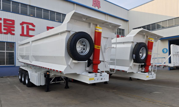 Tri axle end dump semi trailer Tri axle end dump semi trailer