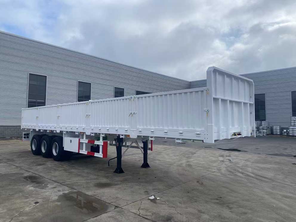side wall semi trailer drop side trailer