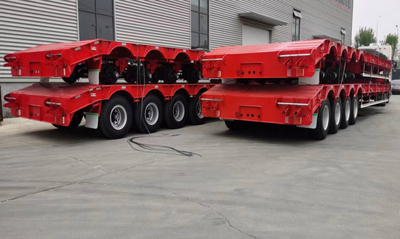 Lowbed trailer for shipment Lowbed trailer for shipment