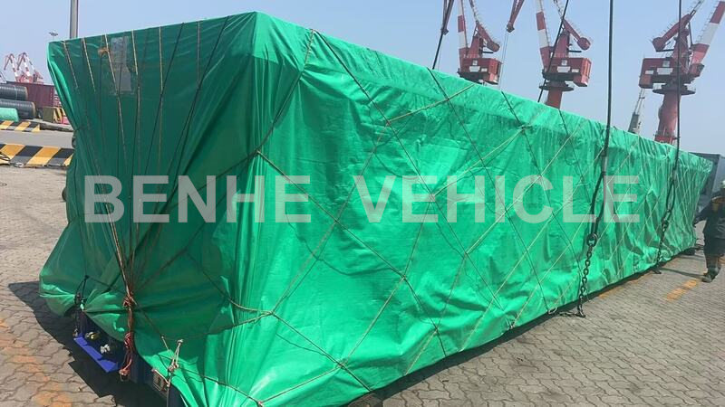 BENHE flat deck trailer for shipment BENHE flat deck trailer for shipment