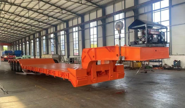 front loading lowbed trailer 4 axles 120 tons front loading lowbed trailer