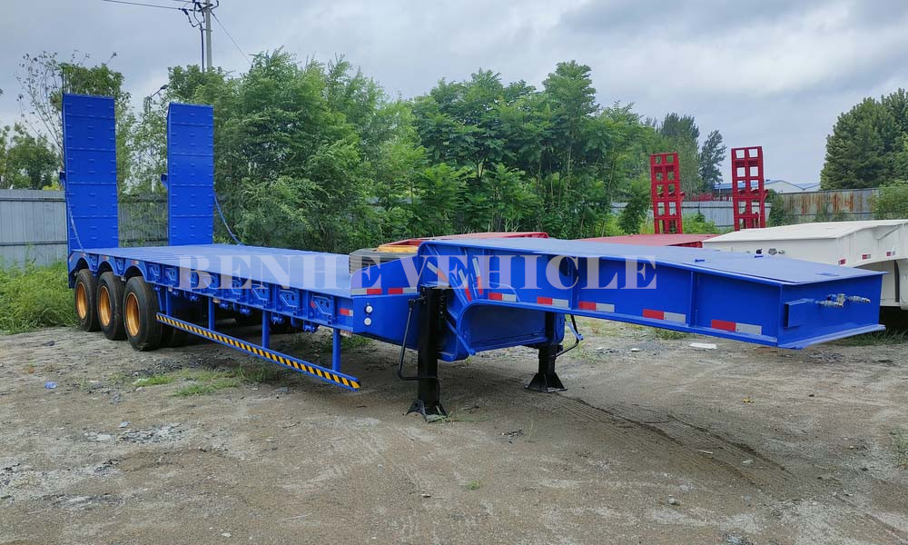 Semi Lowbed Trailer 3 Axles Semi Lowbed Trailer