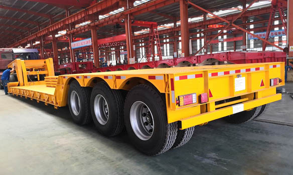 3 Axles 80 Tons Detachable Gooseneck Lowboy Trailer 3 Axles 80 Tons Detachable Gooseneck Lowboy Trailer