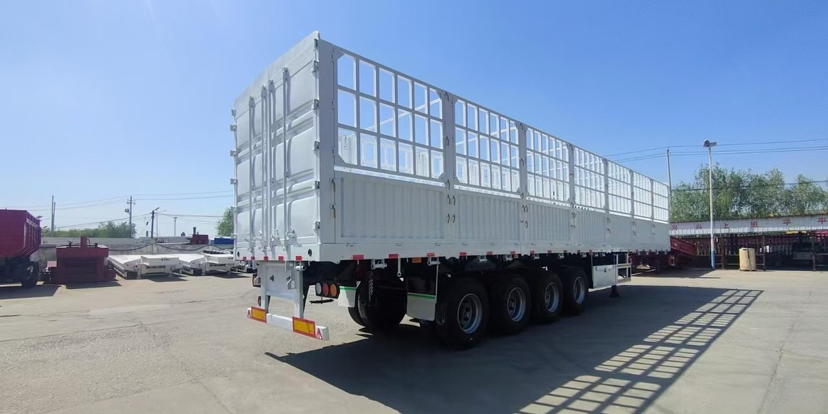 4 axles cargo transport fence trailer 4 axles cargo transport fence trailer