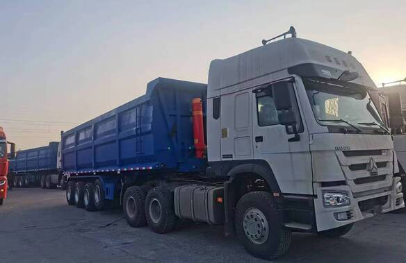 100 tons end dump semi trailer