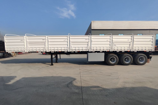 40T flatbed trailer with side board