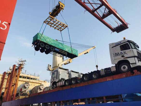 Side Tipper trailer for Shipment