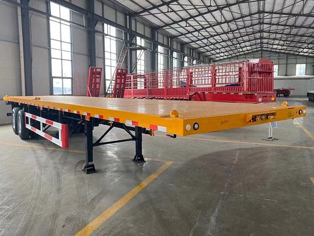 2 axles flatbed trailer 