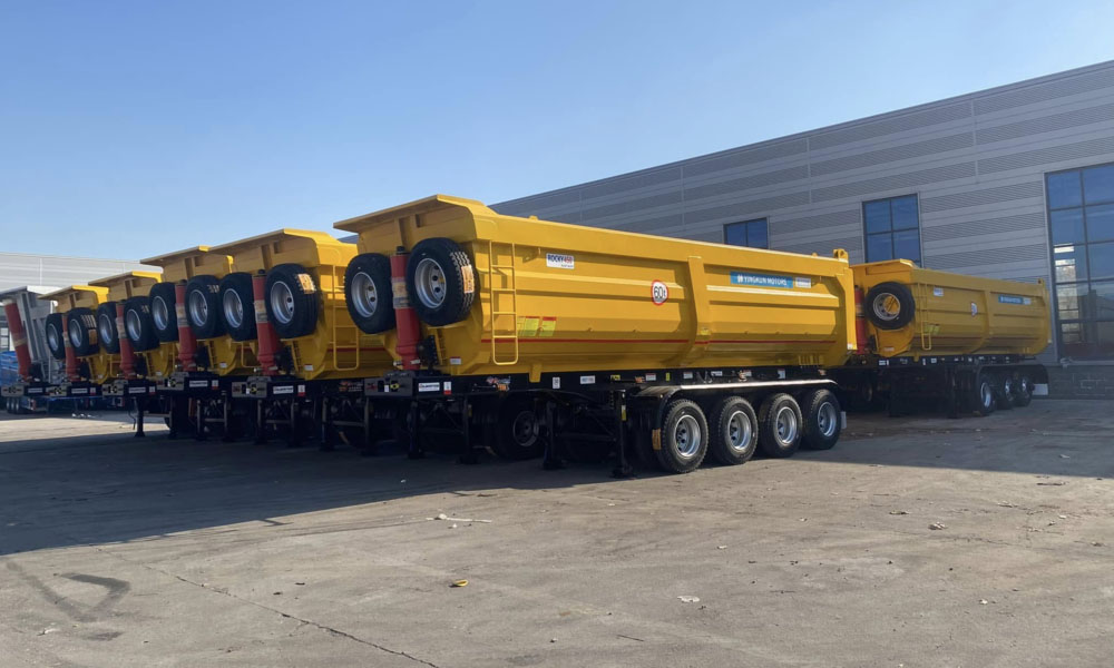 4 Axles 80 Tons Dump Trailer