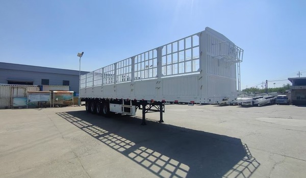 4 axles cargo transport fence trailer