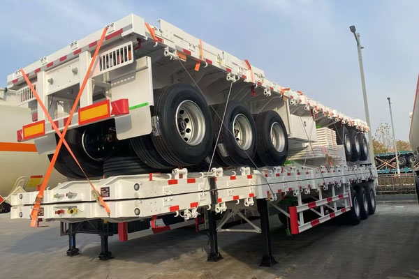 40T flatbed trailer with side board 