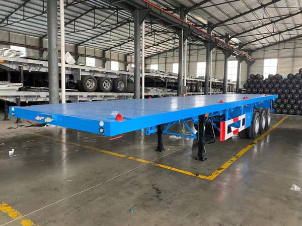 3 axles flatbed tractor trailer 