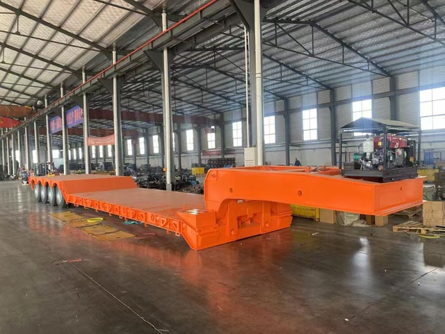 4 Axles 120 Tons Front Loading Lowbed Trailer