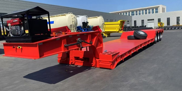60 tons detachable gooseneck lowbed trailer