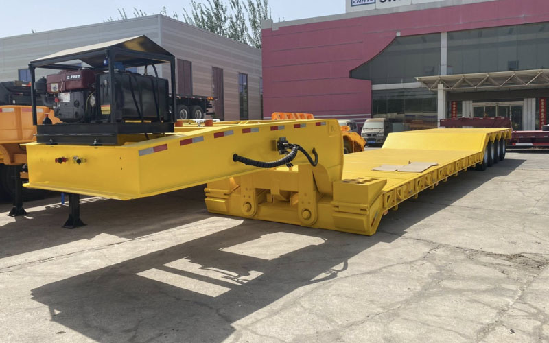 4 Axles Detachable Gooseneck Lowboy Trailer Will Be Sent To Chile