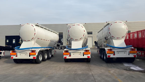 Cement tanker truck trailer