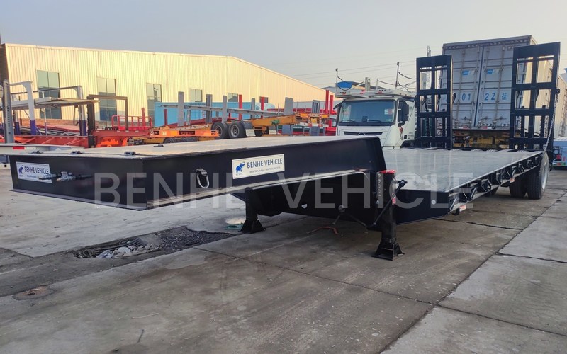 One Line Two Axles Lowbed Trailer Will Be Sent To Bhutan