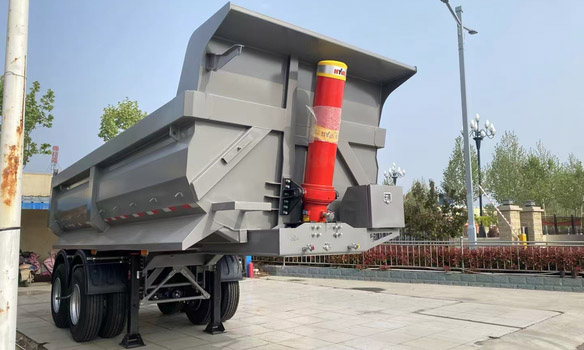 2 axles end tipper trailer