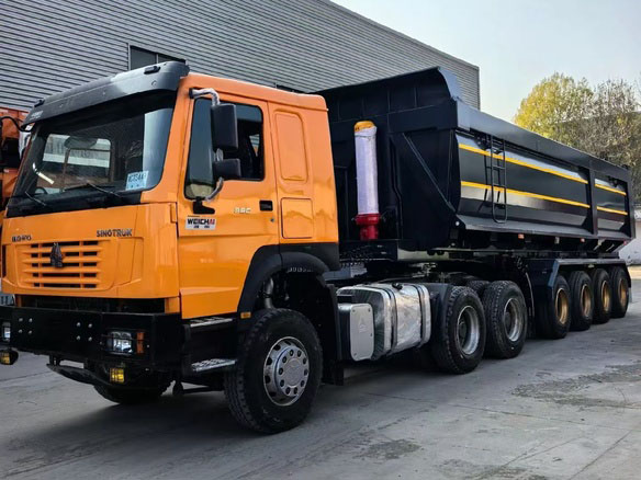 4 axles tipper trailer for shipment