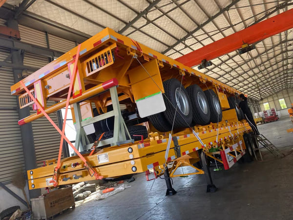 3 axles semi flatbed trailer