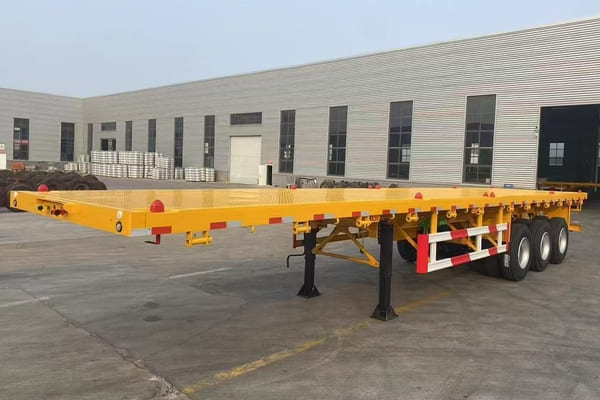 3 axles flat deck trailer