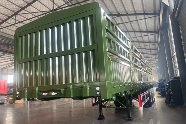 Tri axles fence cargo truck trailer