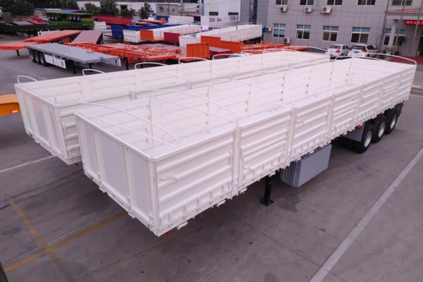 40T flatbed trailer with side board