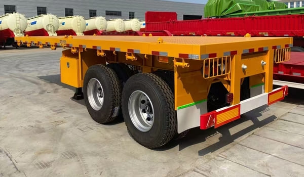 2 axles flatbed trailer