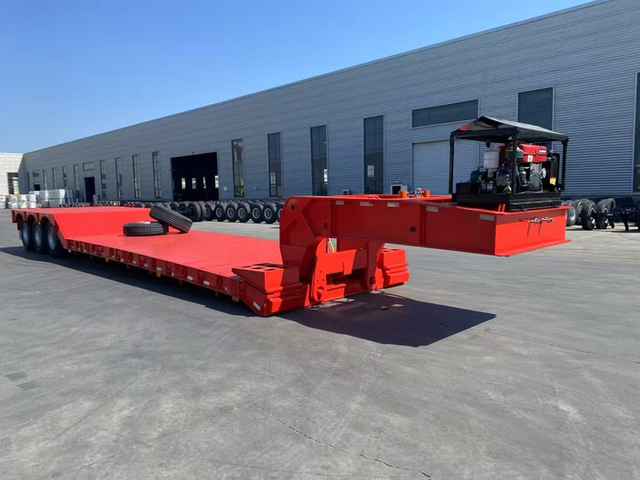 60 Tons Detachable Gooseneck Lowbed Trailer