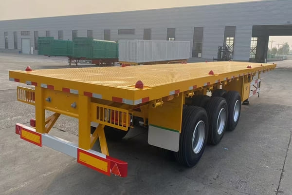 3 axles flat deck trailer 