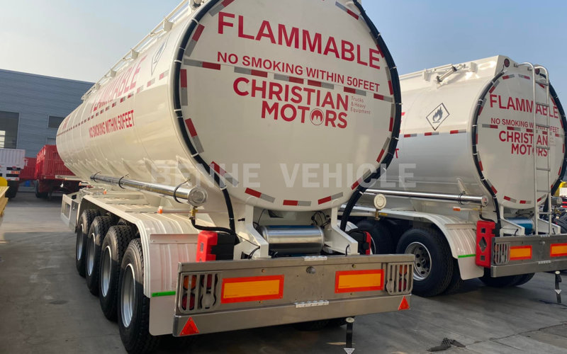 4 axles fuel tanker trailer