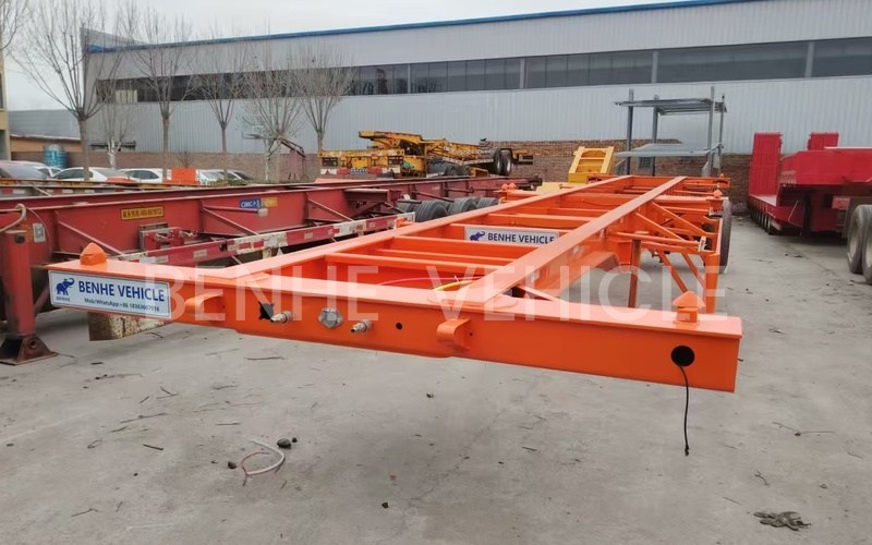 3 Axles 40 Foot Skeleton Semi Trailer Will Be Shipped To Jamaica.