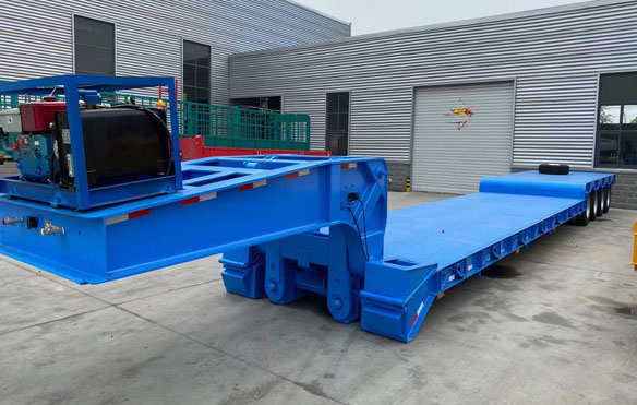 100 Tons Detachable Gooseneck Lowboy Trailer