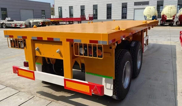 2 axles flatbed trailer