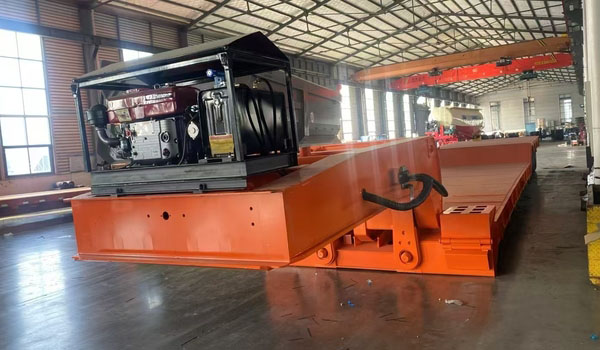 4 axles 120 tons front loading lowbed trailer