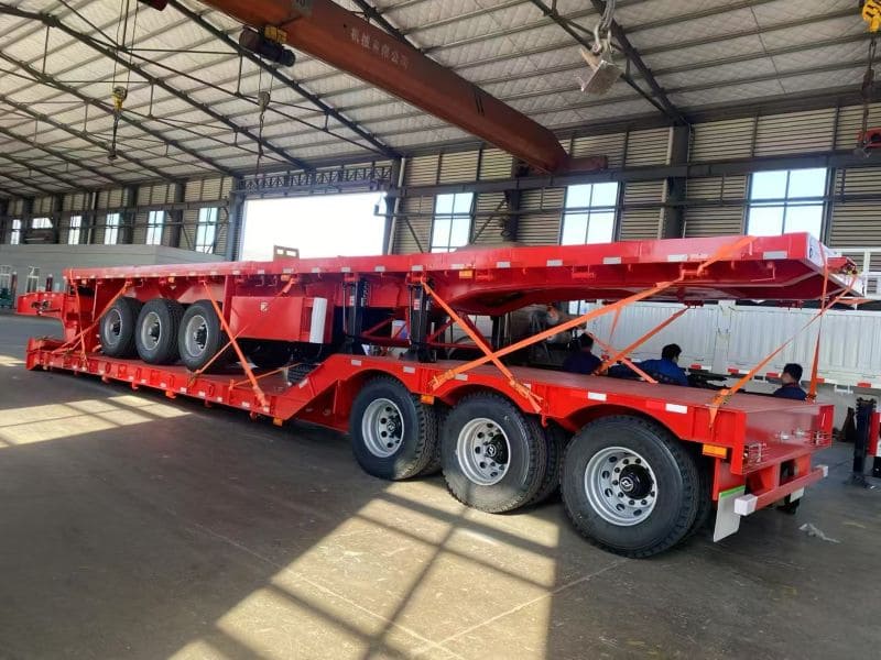 Detachable Gooseneck Lowboy Trailer And Flatbed Trailer Will Be Sent To Mexico