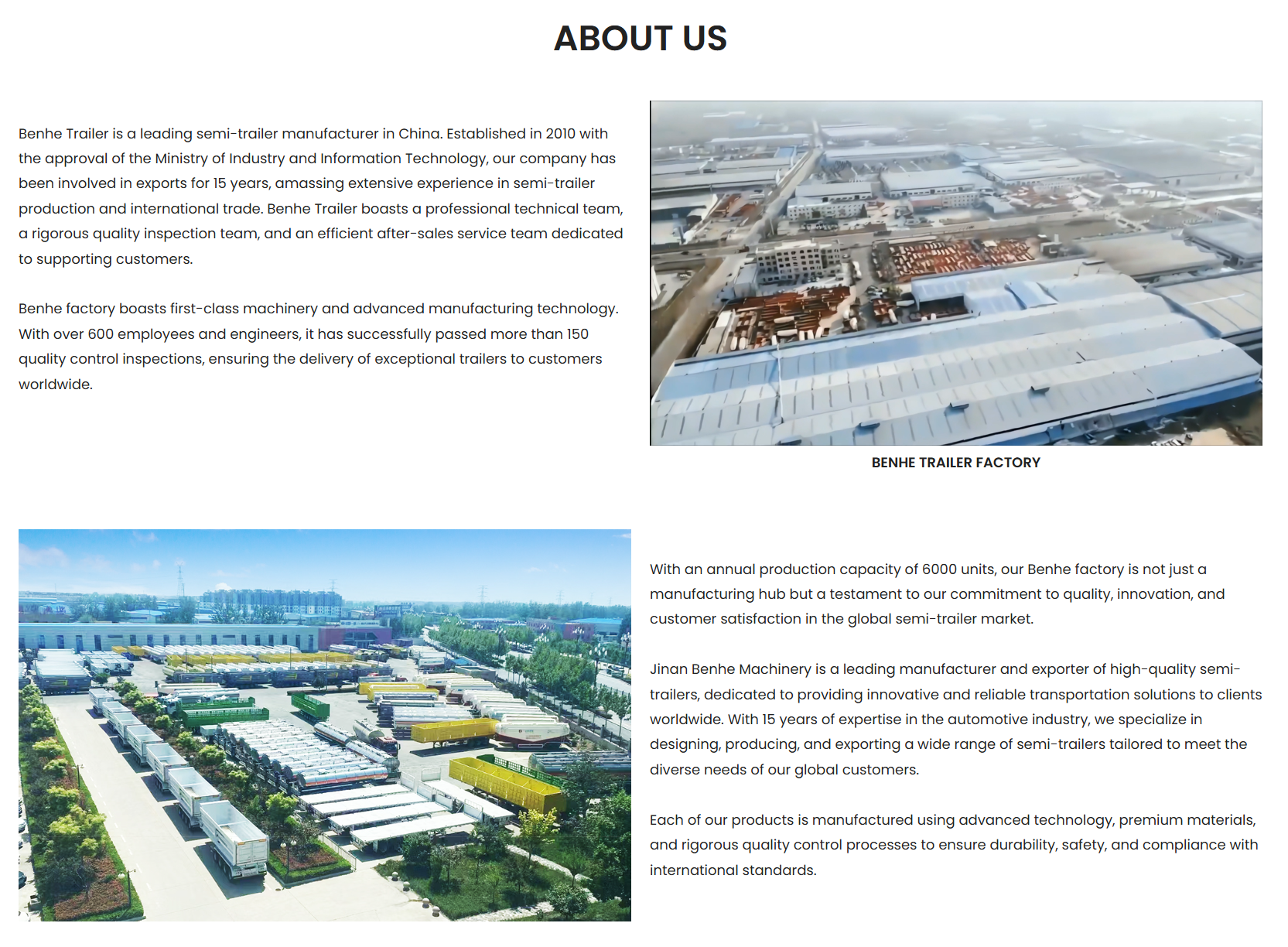 BENHE VEHICLE Company Introduction